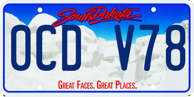 SD license plate 0CDV78