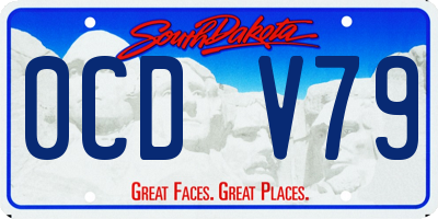 SD license plate 0CDV79