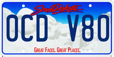 SD license plate 0CDV80