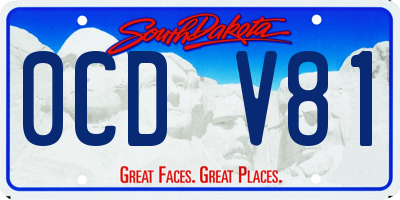 SD license plate 0CDV81