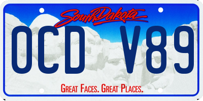 SD license plate 0CDV89