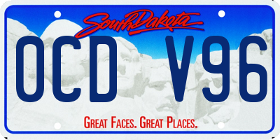 SD license plate 0CDV96