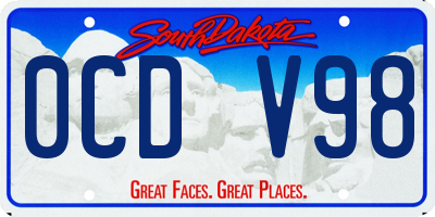 SD license plate 0CDV98