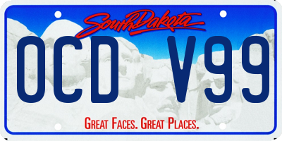 SD license plate 0CDV99