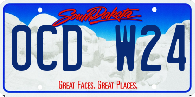 SD license plate 0CDW24