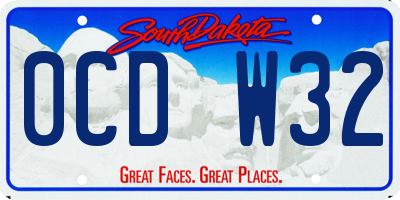 SD license plate 0CDW32