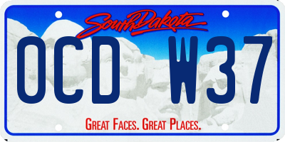 SD license plate 0CDW37