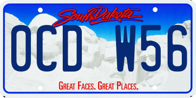 SD license plate 0CDW56