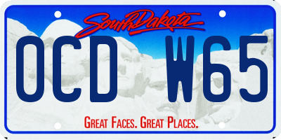 SD license plate 0CDW65