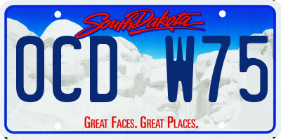 SD license plate 0CDW75