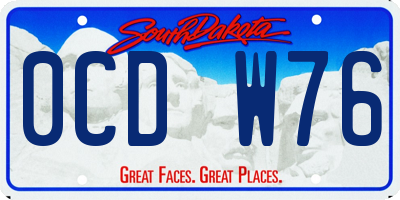 SD license plate 0CDW76