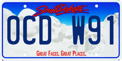 SD license plate 0CDW91