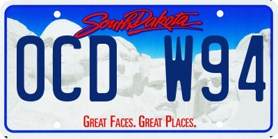 SD license plate 0CDW94