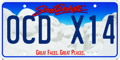 SD license plate 0CDX14
