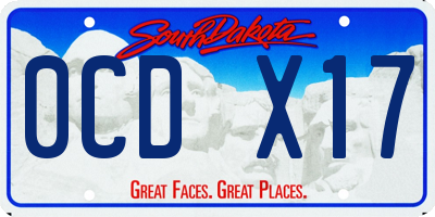 SD license plate 0CDX17