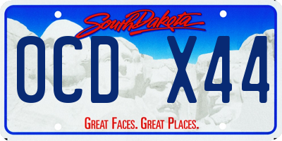 SD license plate 0CDX44