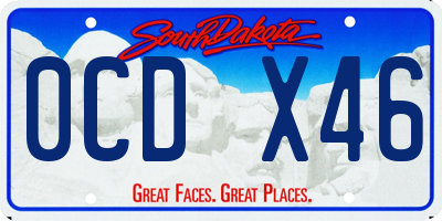 SD license plate 0CDX46