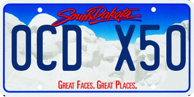 SD license plate 0CDX50