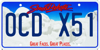 SD license plate 0CDX51