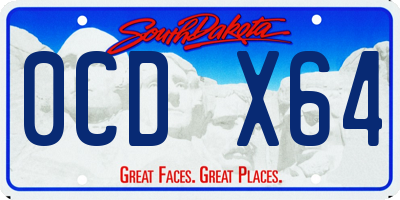 SD license plate 0CDX64