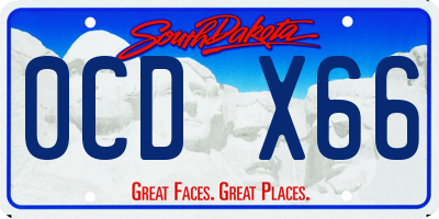 SD license plate 0CDX66