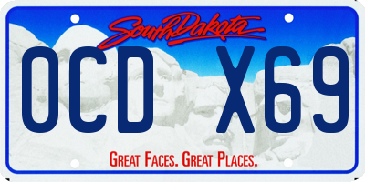 SD license plate 0CDX69