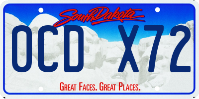 SD license plate 0CDX72