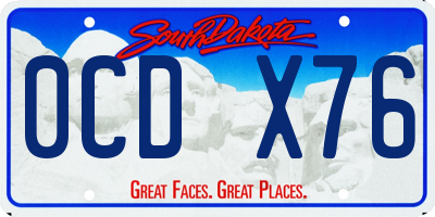 SD license plate 0CDX76