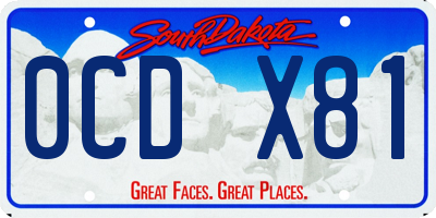 SD license plate 0CDX81