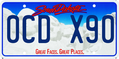 SD license plate 0CDX90