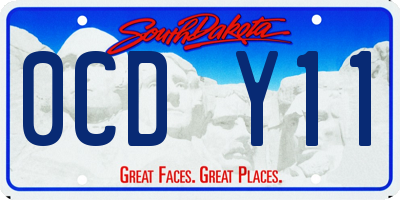 SD license plate 0CDY11