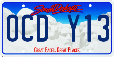 SD license plate 0CDY13