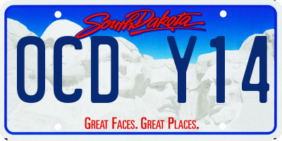 SD license plate 0CDY14