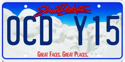 SD license plate 0CDY15
