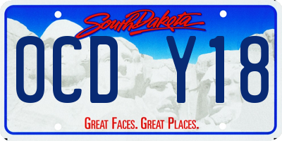 SD license plate 0CDY18