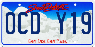 SD license plate 0CDY19