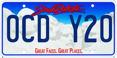 SD license plate 0CDY20