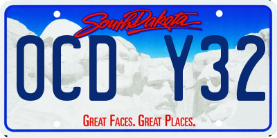 SD license plate 0CDY32