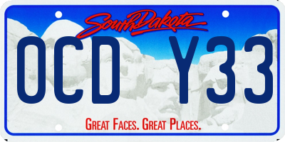SD license plate 0CDY33