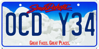 SD license plate 0CDY34
