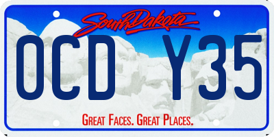 SD license plate 0CDY35