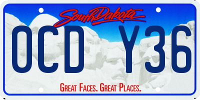 SD license plate 0CDY36