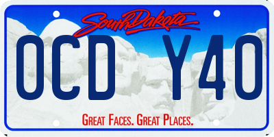 SD license plate 0CDY40