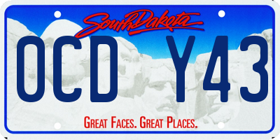 SD license plate 0CDY43