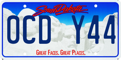 SD license plate 0CDY44