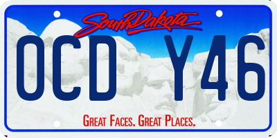 SD license plate 0CDY46