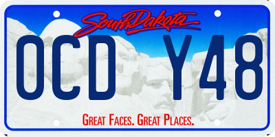 SD license plate 0CDY48