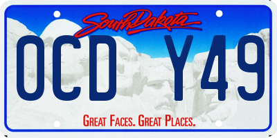 SD license plate 0CDY49