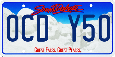 SD license plate 0CDY50