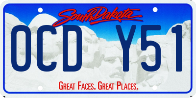 SD license plate 0CDY51